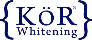 Kor whitening logo in blue