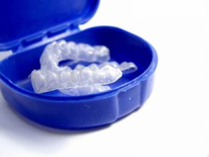 image of professional teeth whitening trays in a case